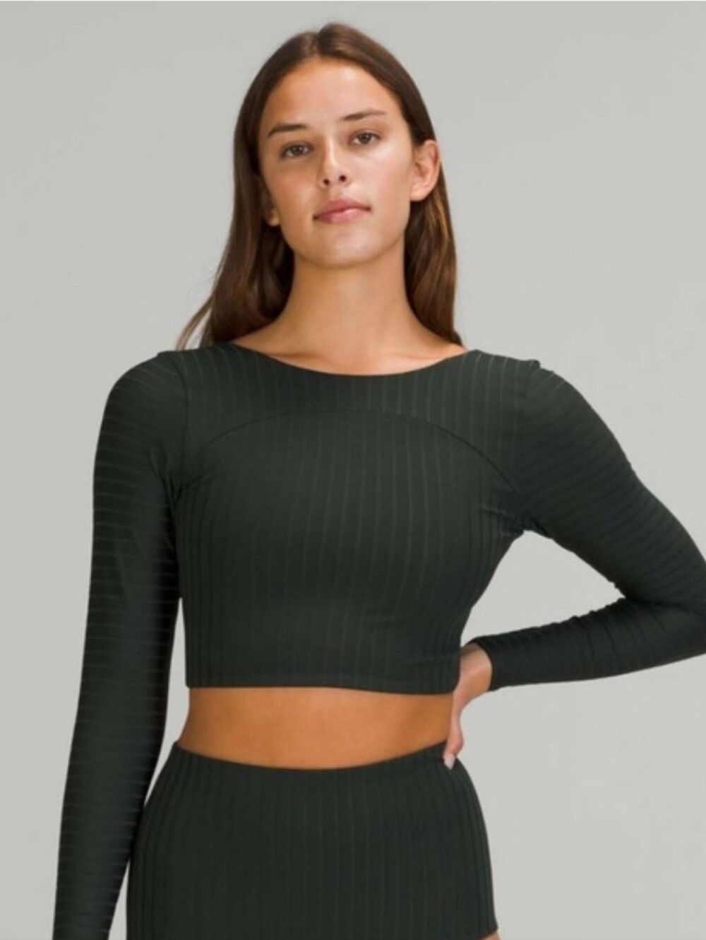 Lululemon Ribbed Cropped Wrap-Back Long Sleeve